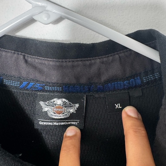 Harley Davidson 115th Year Button Vented Shirt Garage Motorcycle Shop XL - Picture 5 of 14
